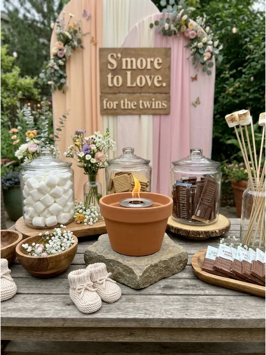 S’more to Love Twin Baby Shower support view 1