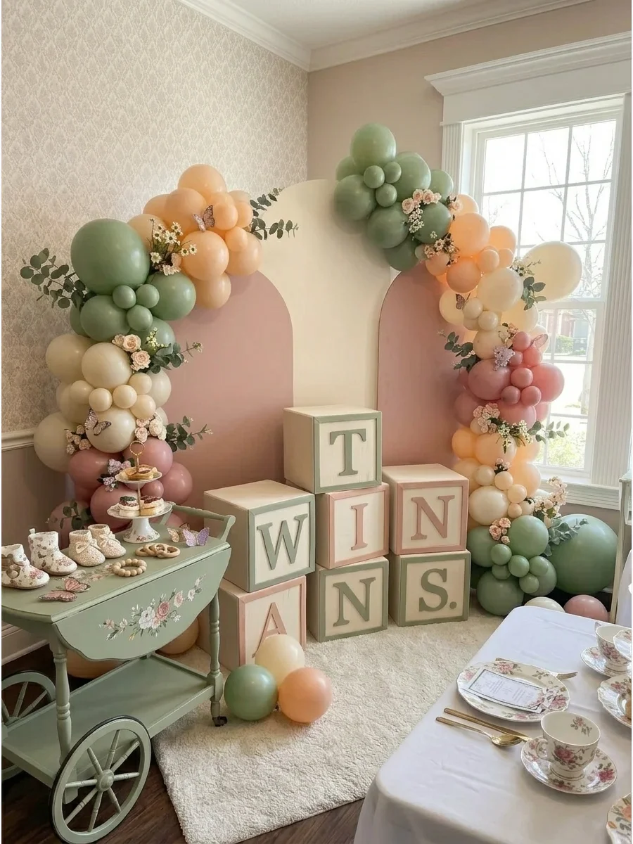 Twin Baby Blocks Photo Backdrop support view 1