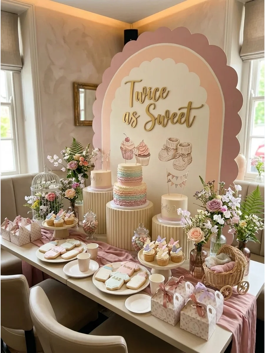 Twice as Sweet Twin Baby Shower support view 1