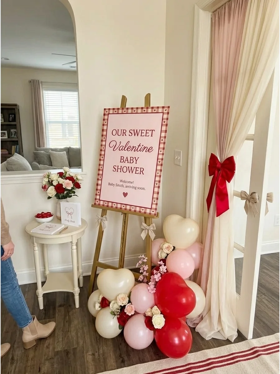 Our Sweet Valentine Baby Shower support view 1
