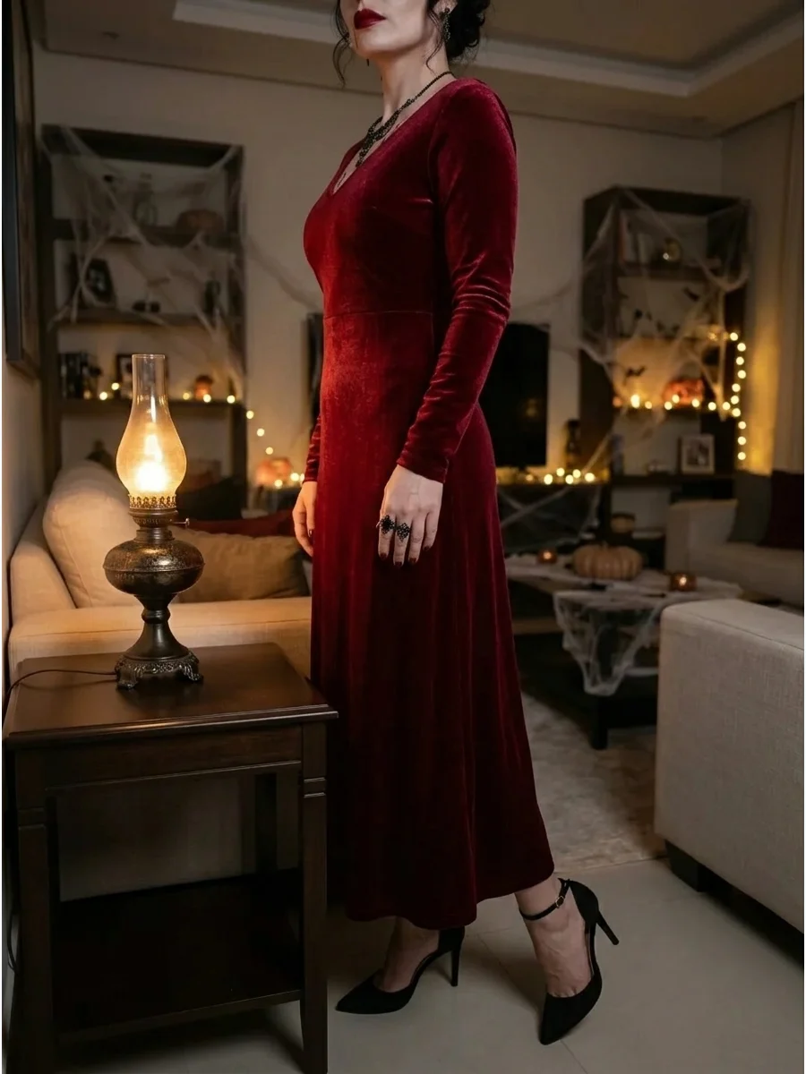 Blood-Red Dress Vampire support view 1
