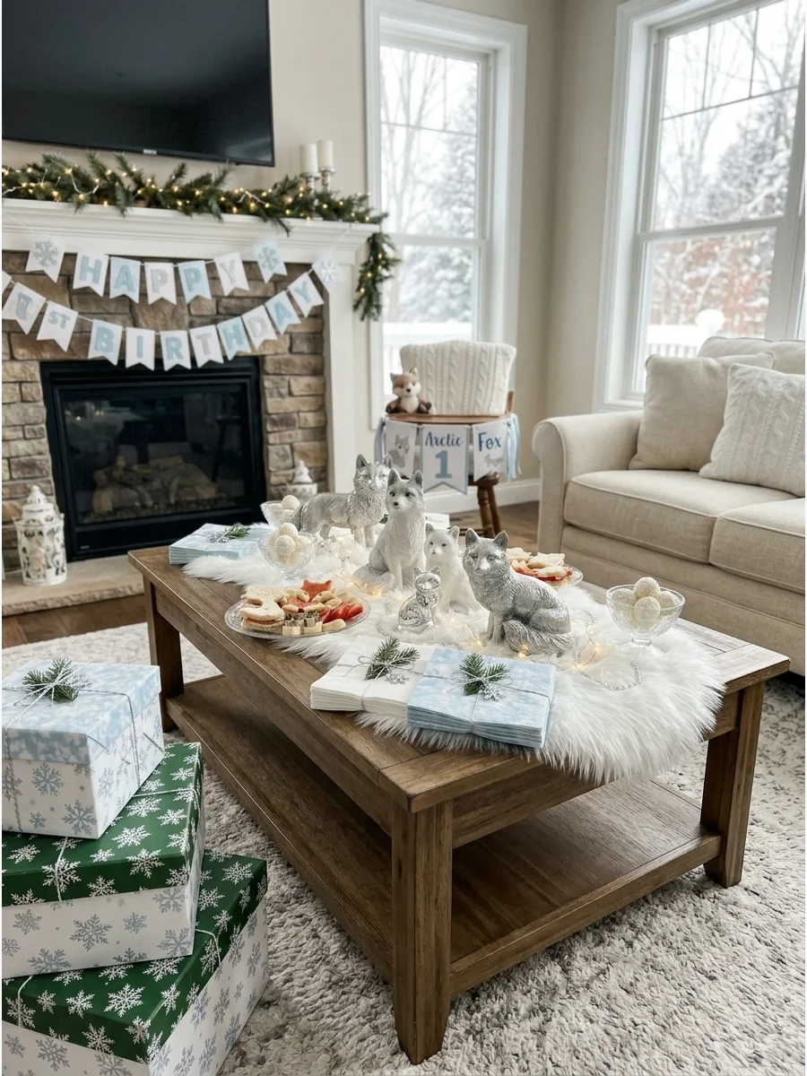 Arctic Fox First Birthday support view 1