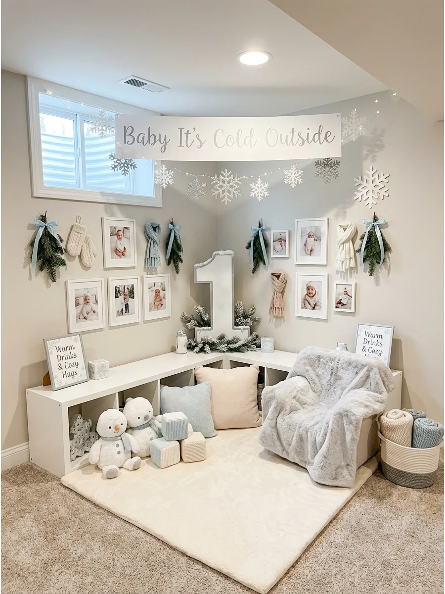 Toddler Play Zone 1st birthday party ideas winter