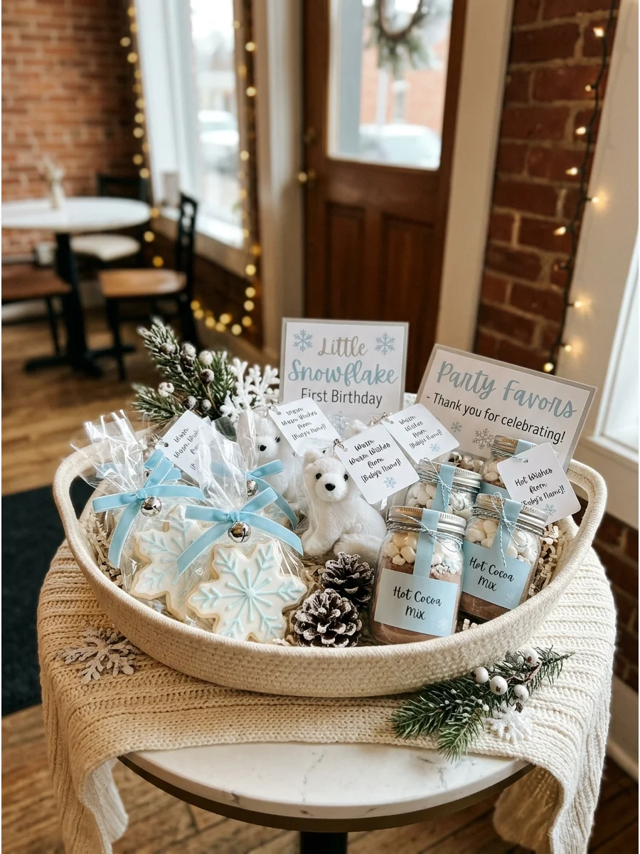 Useful Guest Favor 1st birthday party ideas winter