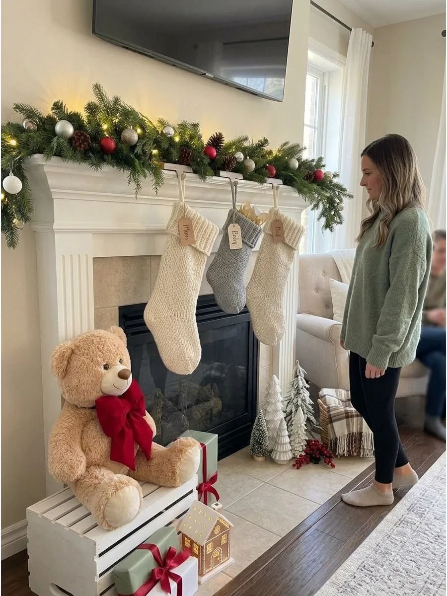 Personalized Christmas Stocking Display support view 1
