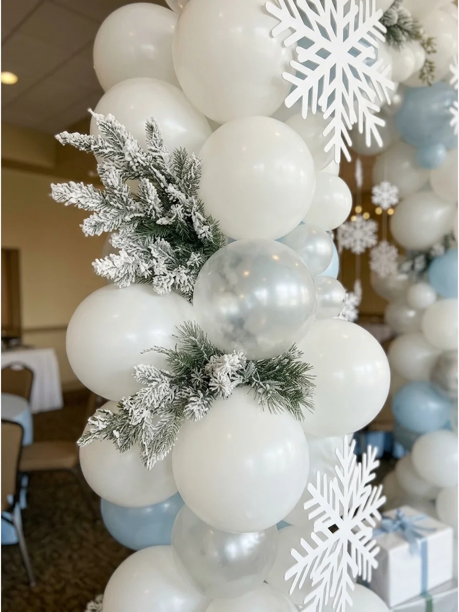 Snowy Balloon Arch support view 1