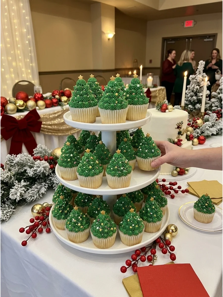 Christmas Tree Cupcakes support view 1
