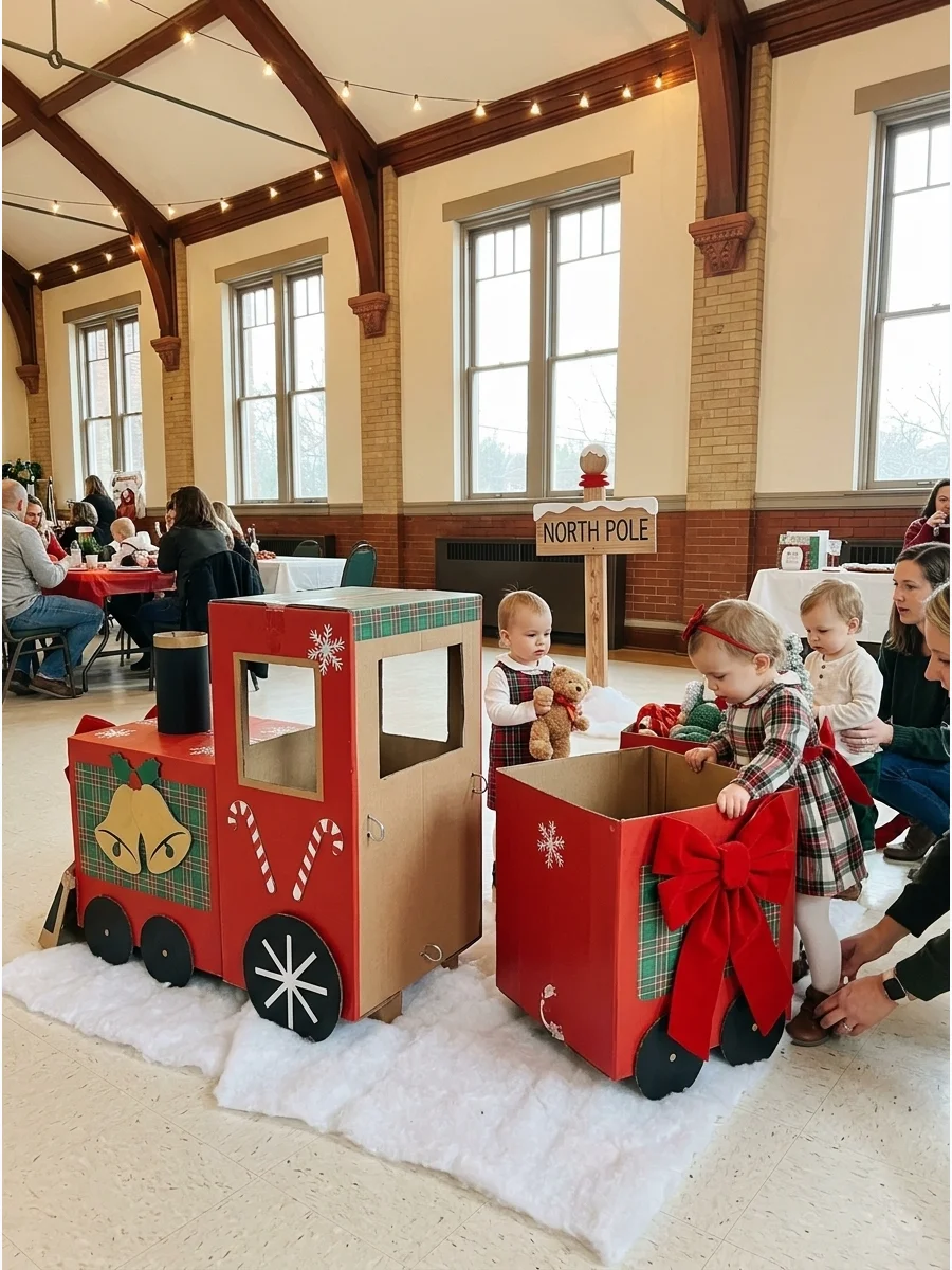 Christmas Train First Birthday support view 1