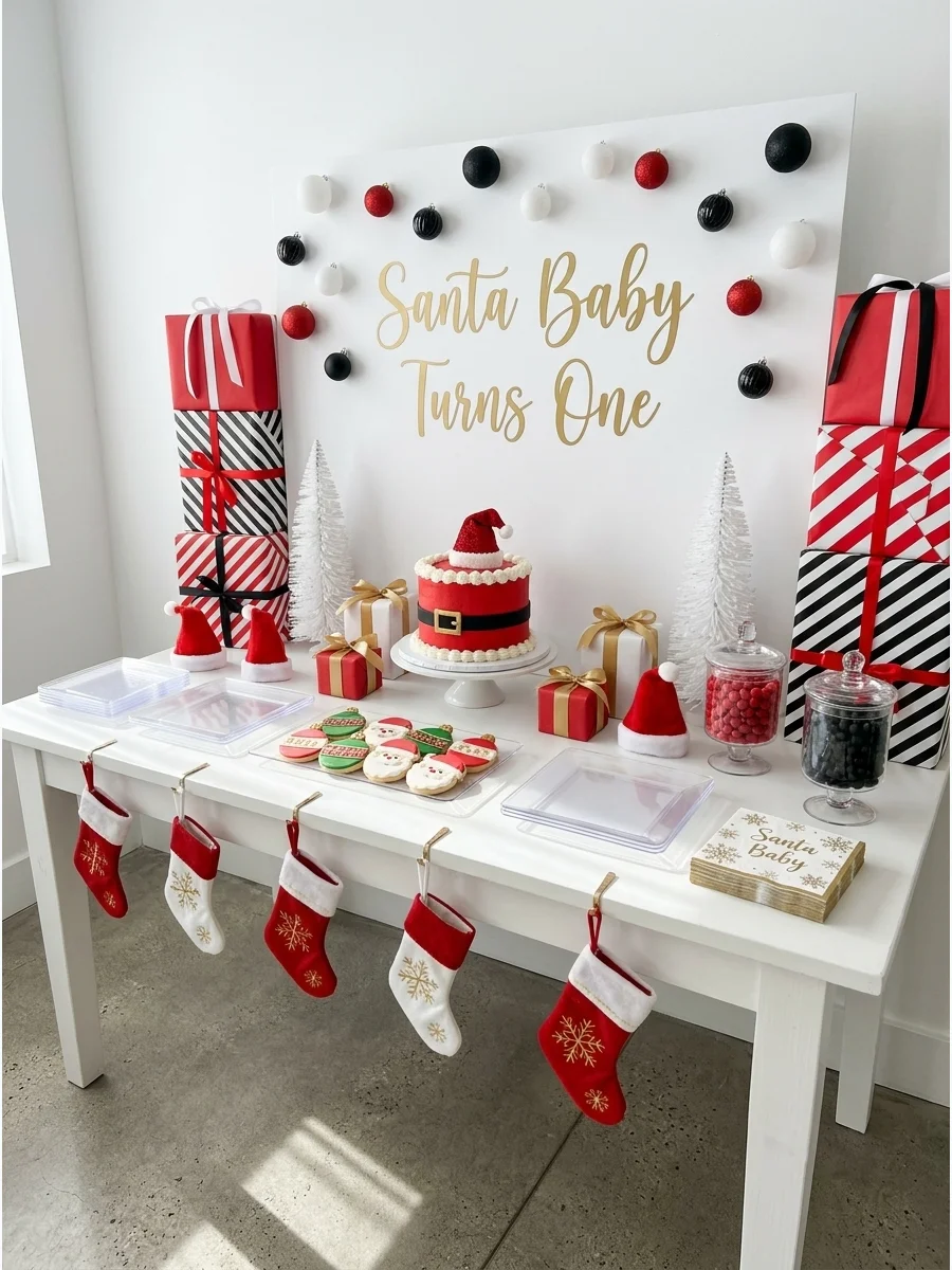 Main Party Table christmas birthday party 1st