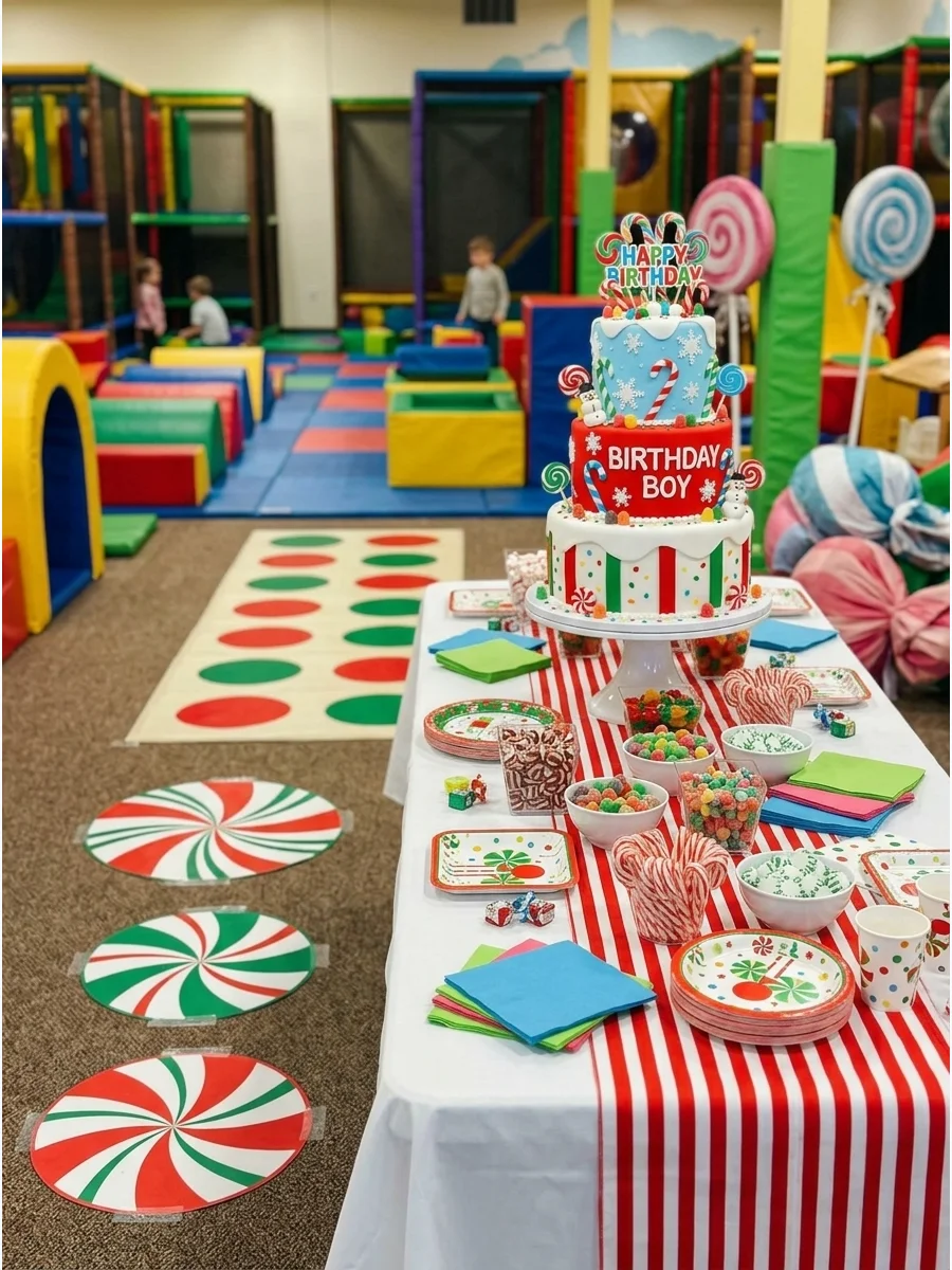 Christmas Candyland Birthday Party support view 1