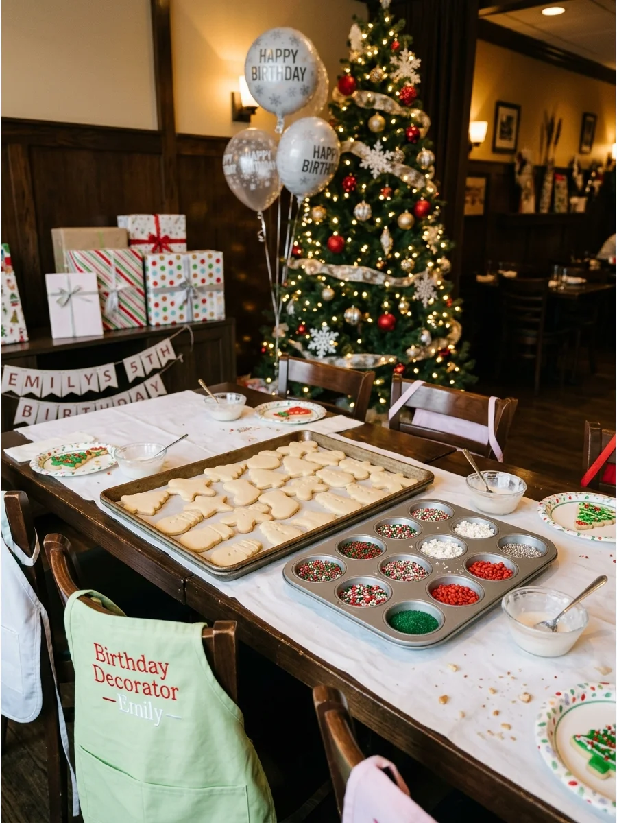 A table set up with cookies and colorful icing for a decorating party.