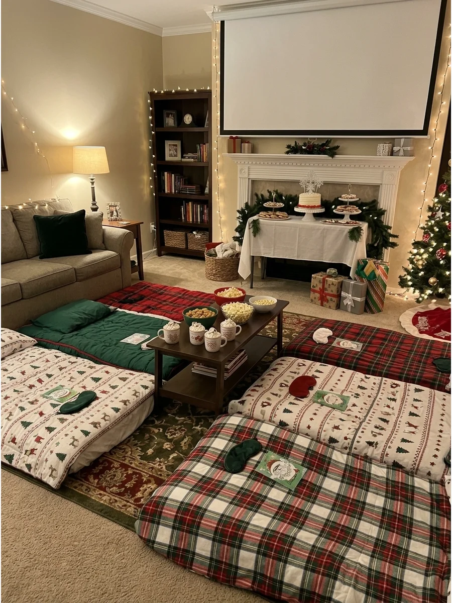 Christmas Birthday Sleepover support view 1