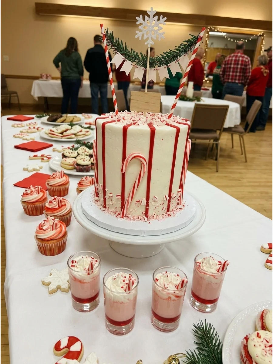 Candy Cane Birthday Cake support view 1