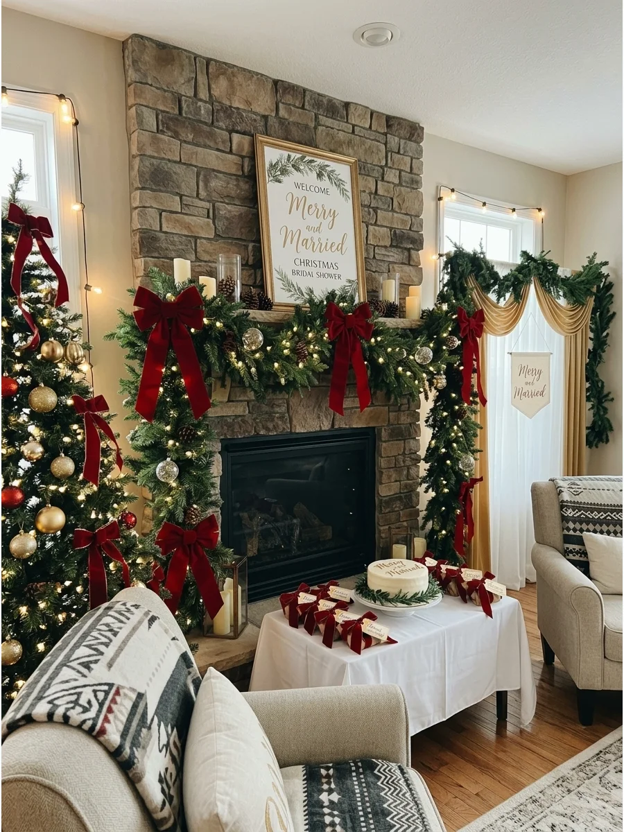 Merry and Married Christmas Bridal Shower support view 1