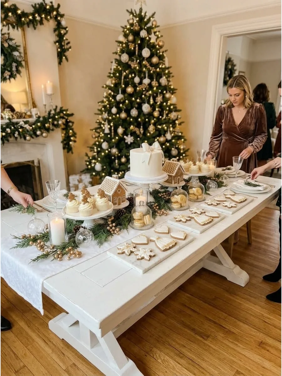 Gingerbread Bridal Shower Dessert Table support view 1
