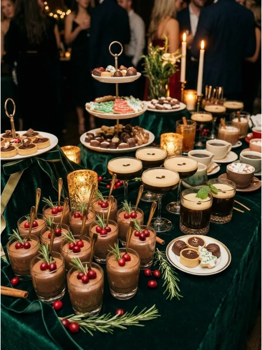 Christmas Cocktail Party With a Midnight Dessert Bar support view 1