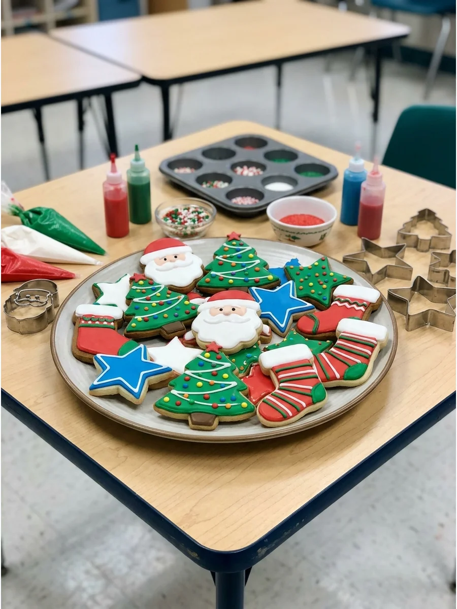 Iced Theme Cookies Christmas cookie decorating party ideas