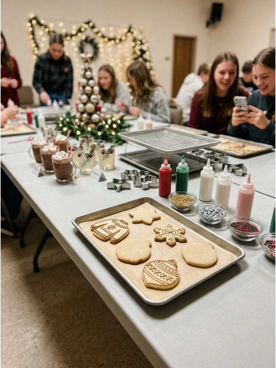 Soft Party Cookies Christmas cookie decorating party ideas