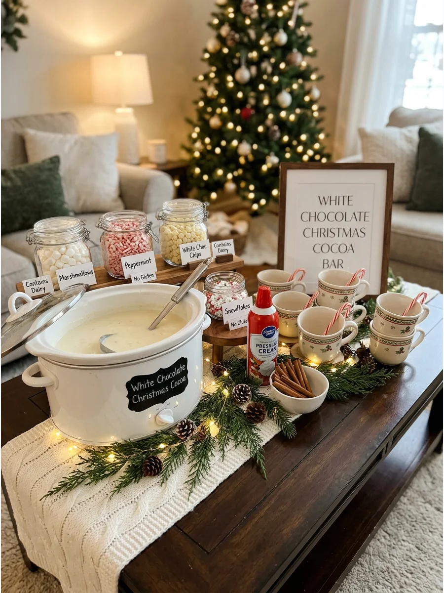 Easy Savory Snack Christmas hot cocoa bar