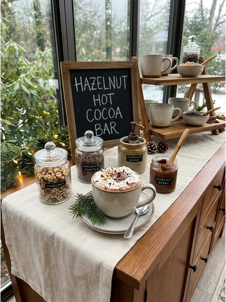 Small Party Dessert Christmas hot cocoa bar