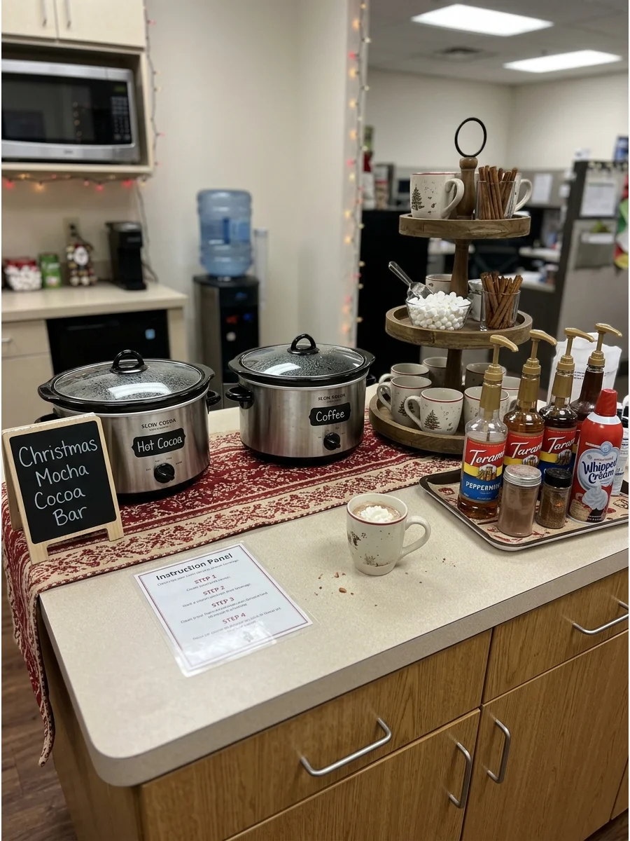 Easy Guest Game Christmas hot cocoa bar