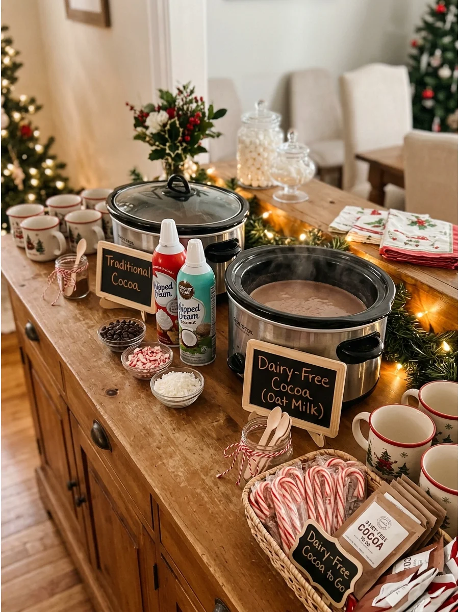 Useful Guest Favor Christmas hot cocoa bar