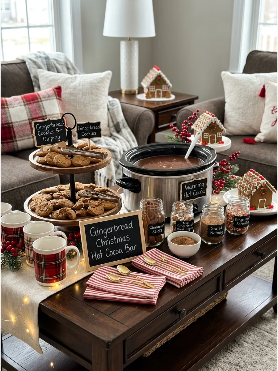 Easy Savory Snack Christmas hot cocoa bar