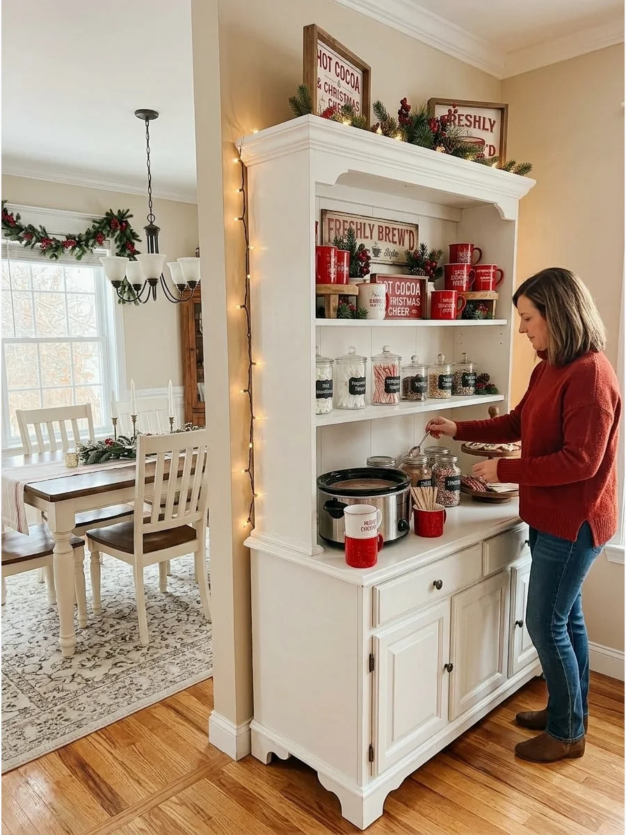 Christmas Hutch Hot Cocoa Display support view 1