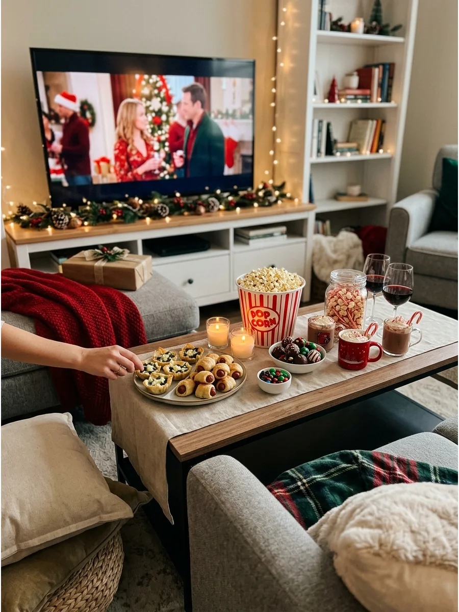 Budget Theme Feature Christmas movie night party
