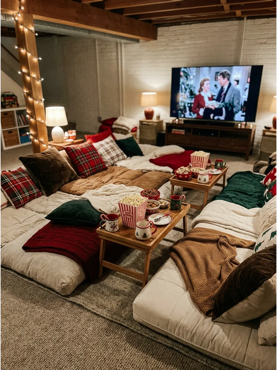 Main Party Table Christmas movie night party