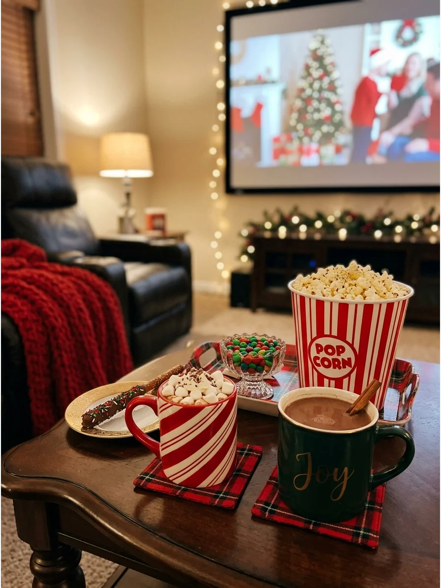 Guests taking a break during a movie intermission.