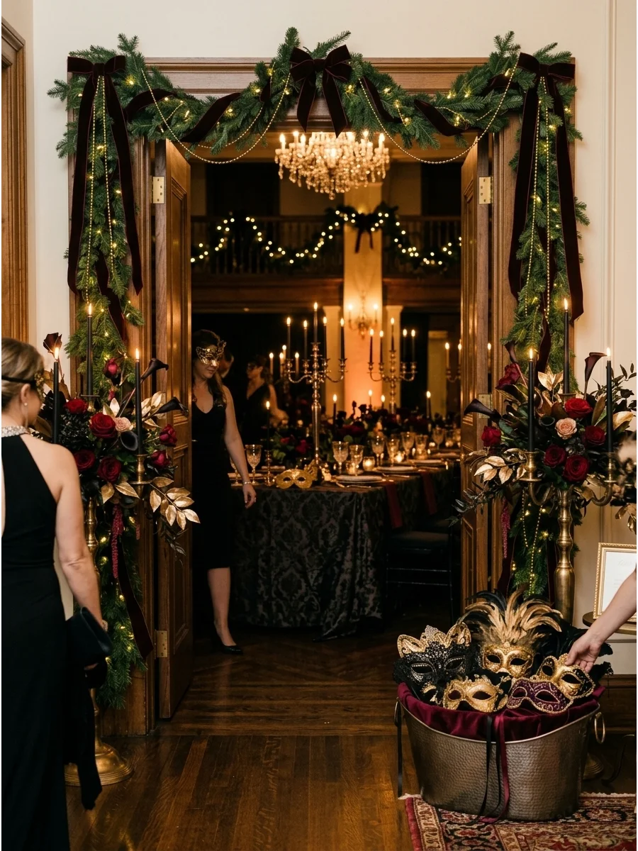 Midnight Masquerade Christmas Party support view 1