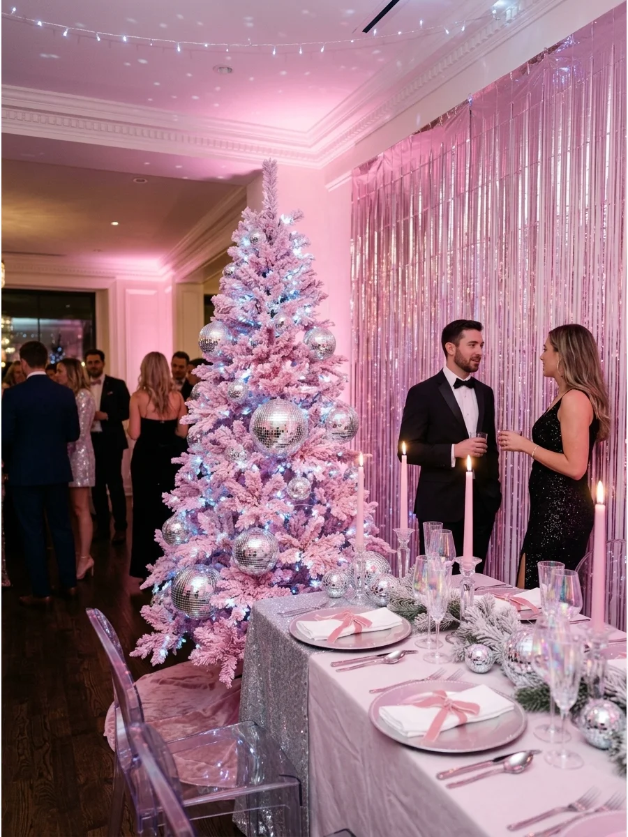 Pink Disco Christmas Party support view 1