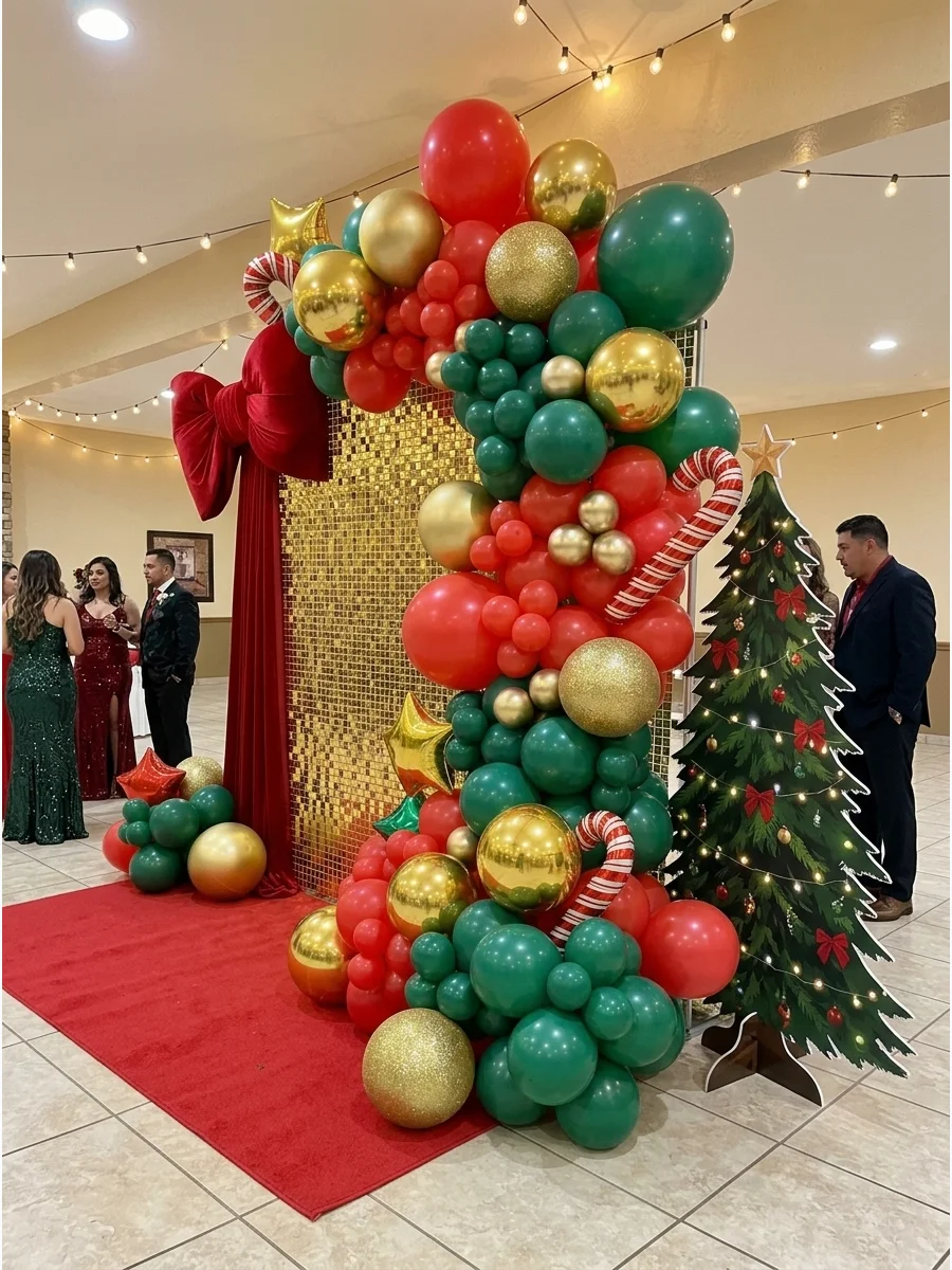 Balloon Garland With Giant Ornaments support view 1