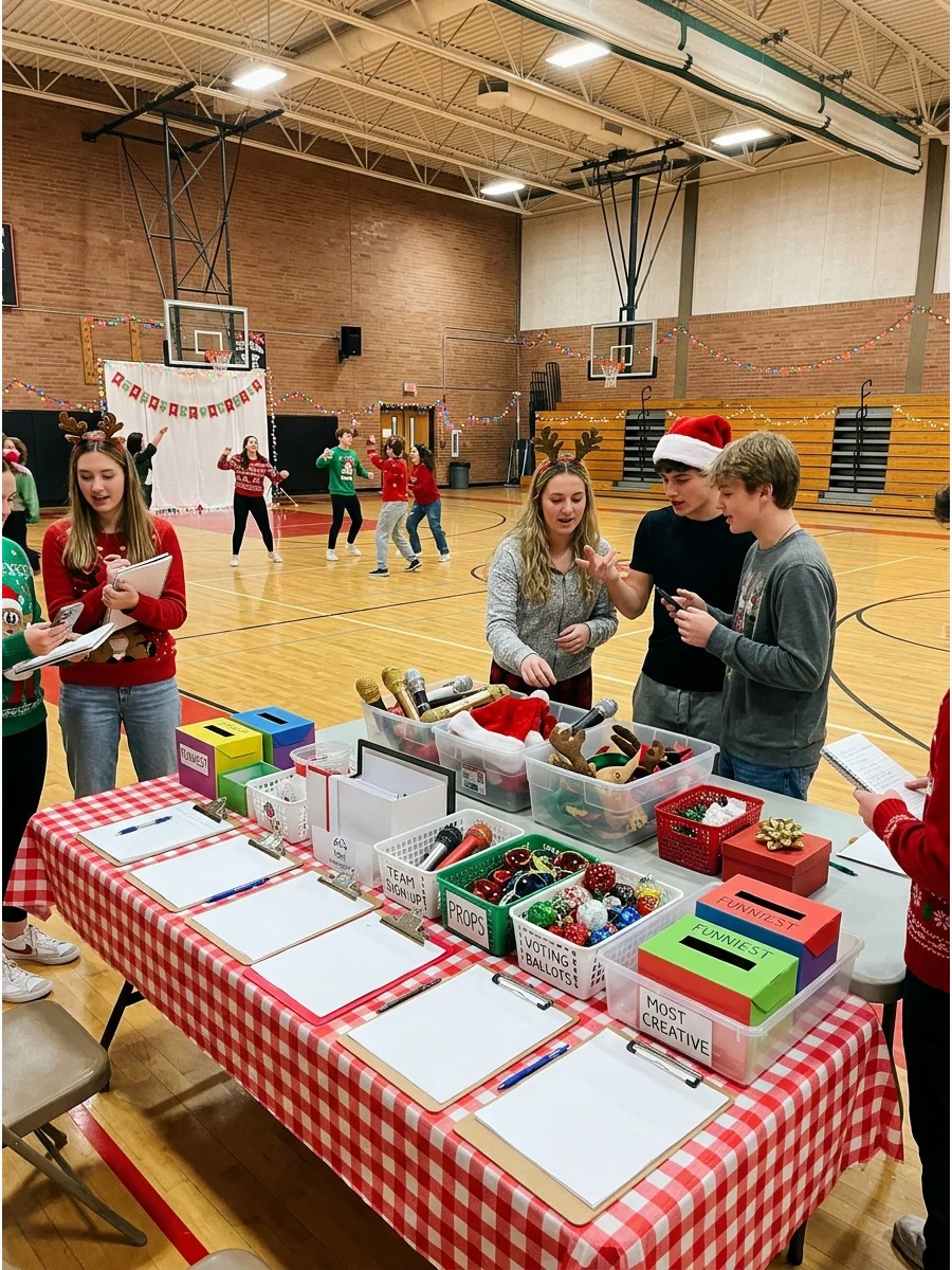 Craft Table Christmas party games for teens