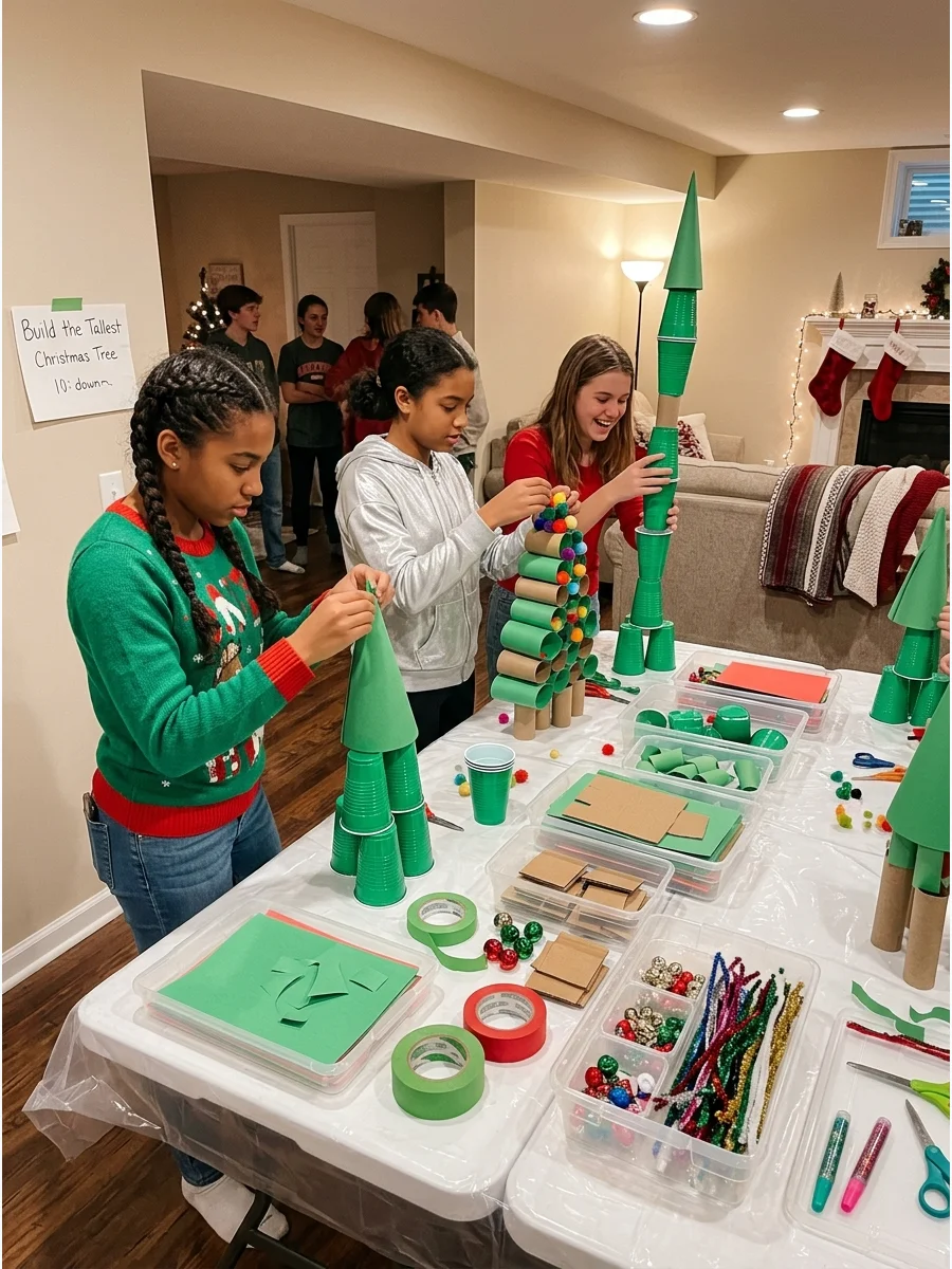 Craft Table Christmas party games for teens