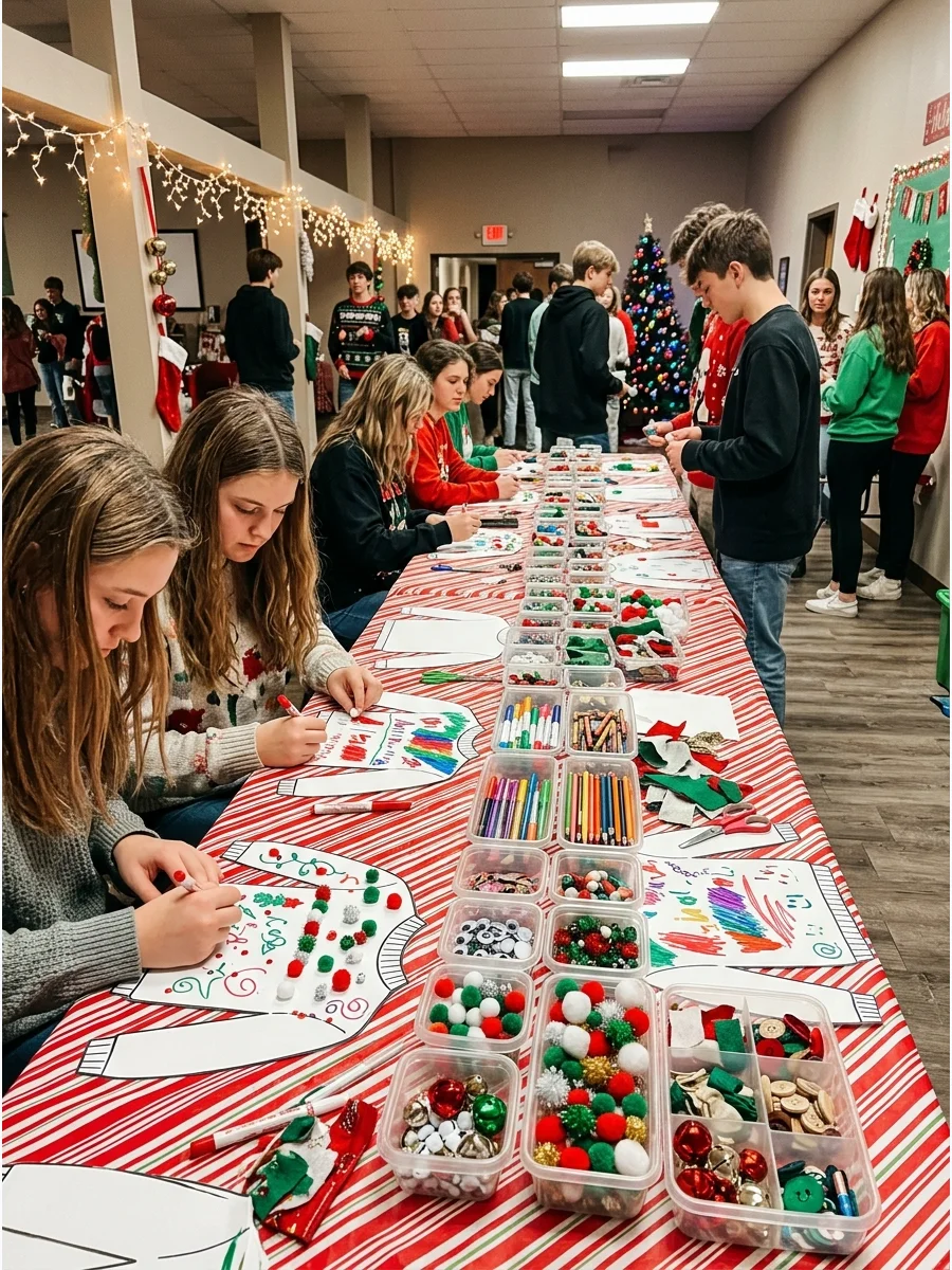 Craft Table Christmas party games for teens