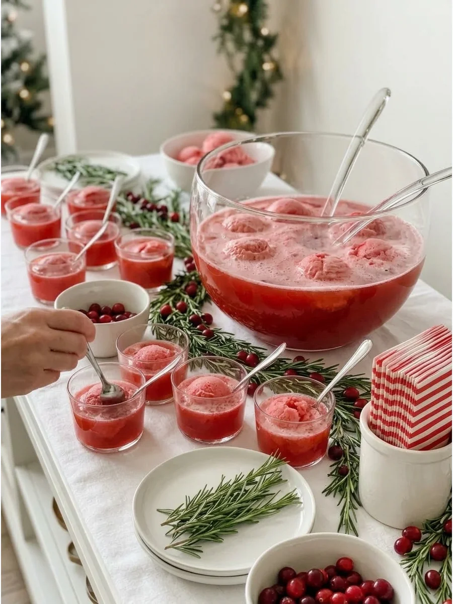 Raspberry Sherbet Christmas Punch support view 1