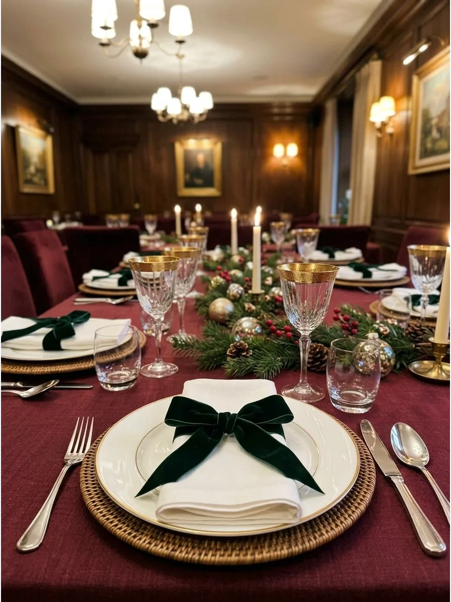 Velvet Bow Napkin Settings support view 1