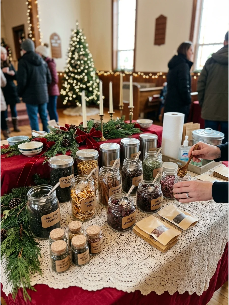 Simple Cleanup Station christmas tea party