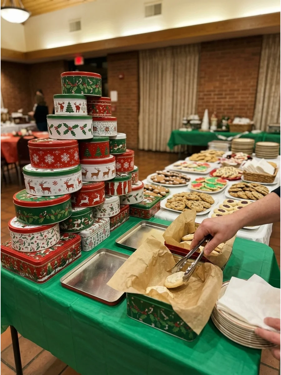 Christmas Cookie Tin Take-Home Station support view 1