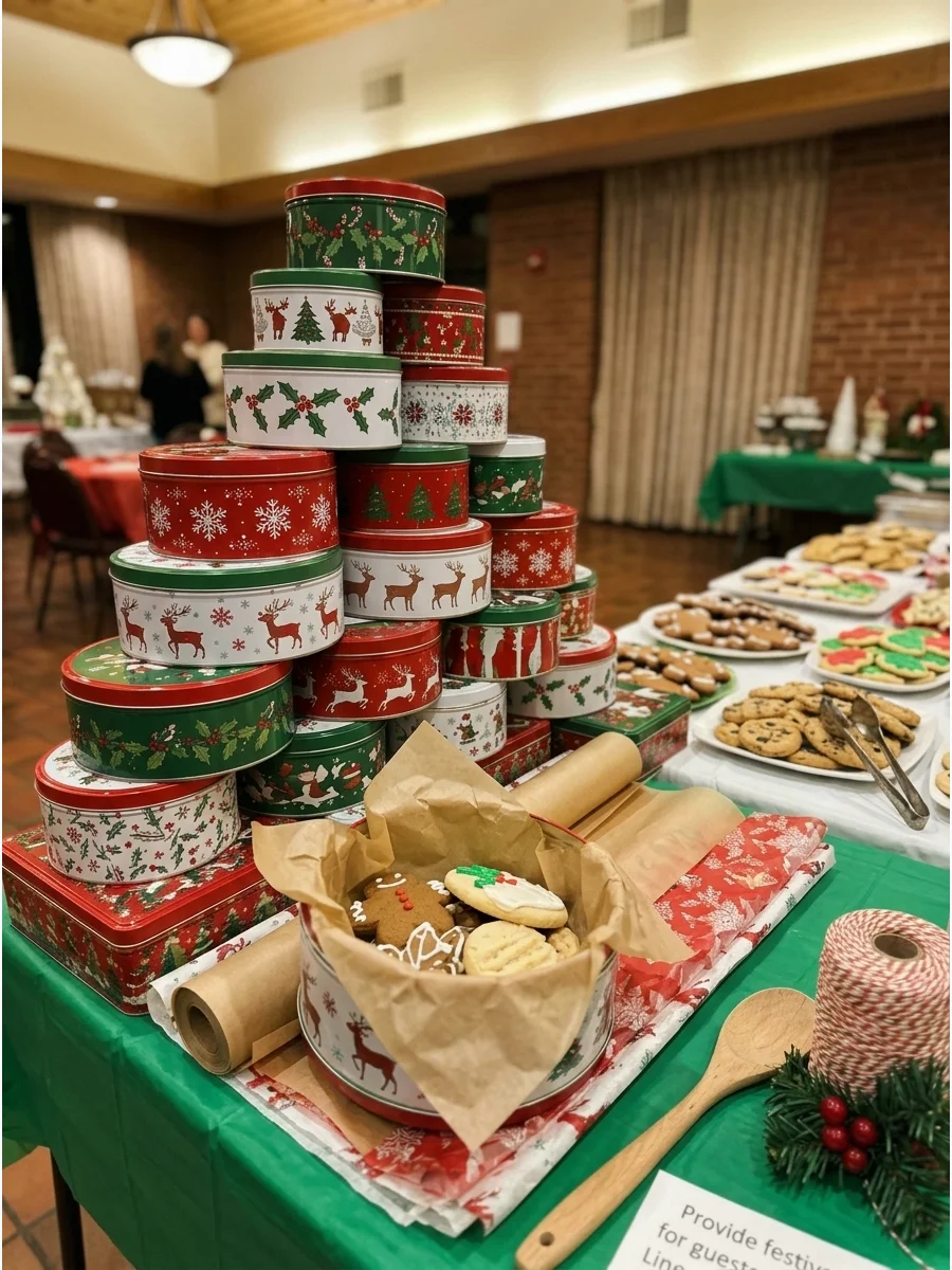 Christmas Cookie Tin Take-Home Station support view 2