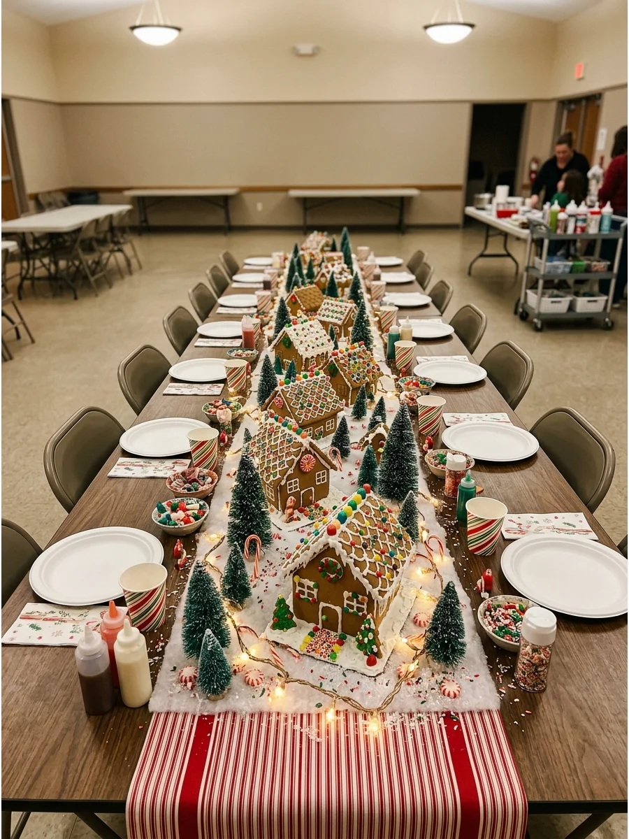 Comfortable Seating Plan gingerbread house party
