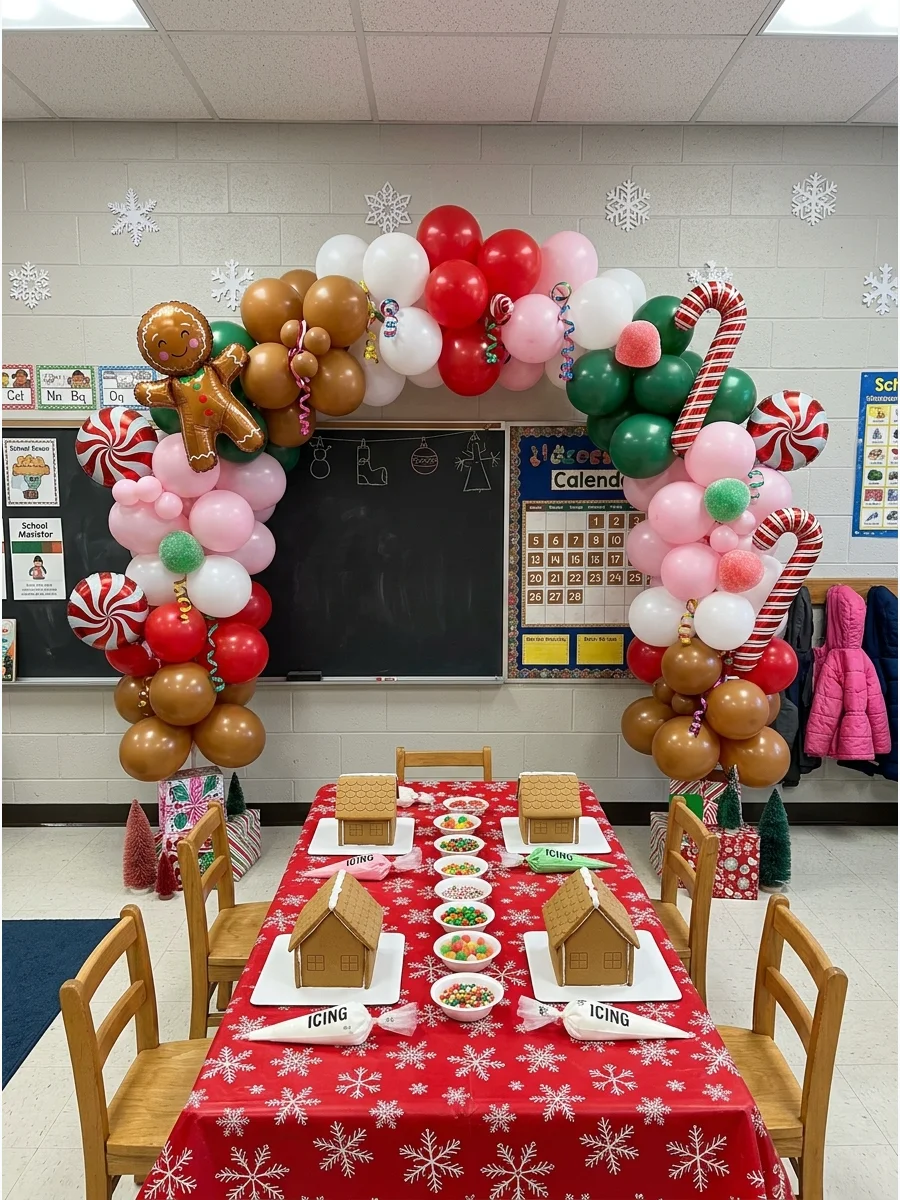 Weather Backup Plan gingerbread house party