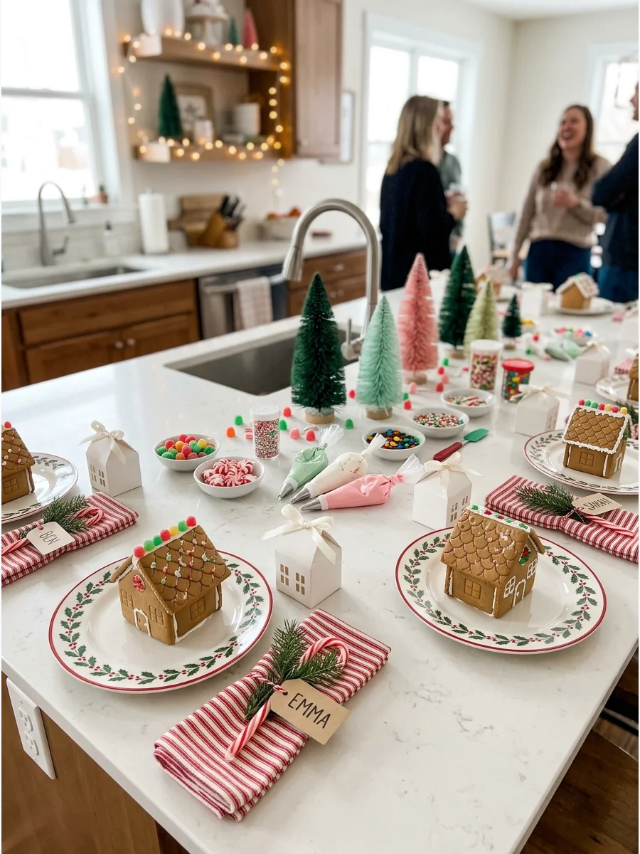 Main Party Table gingerbread house party