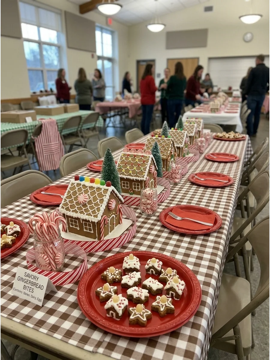 Peppermint and Gingerbread Tablescape support view 1