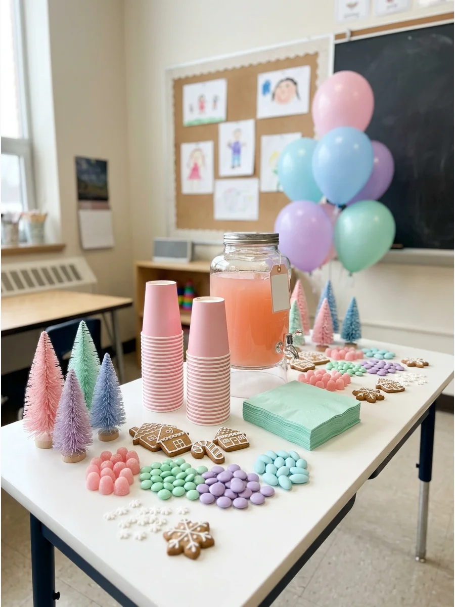 Theme Drink Station gingerbread house party