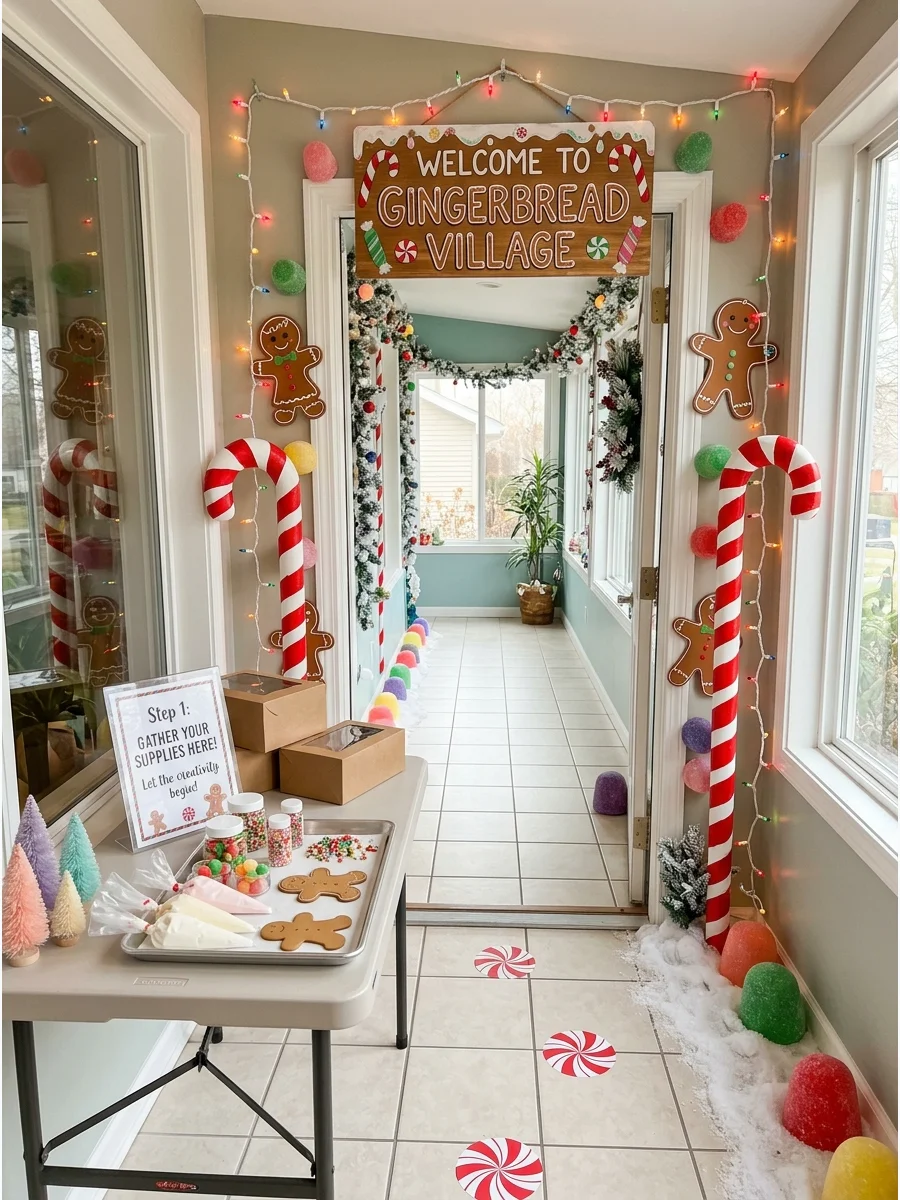 Easy Guest Game gingerbread house party