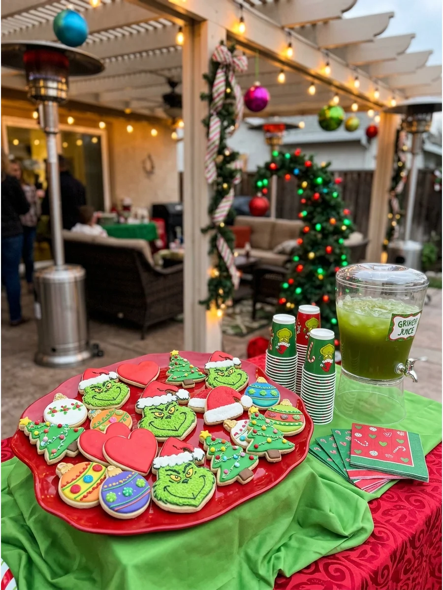 Theme Drink Station grinch party ideas