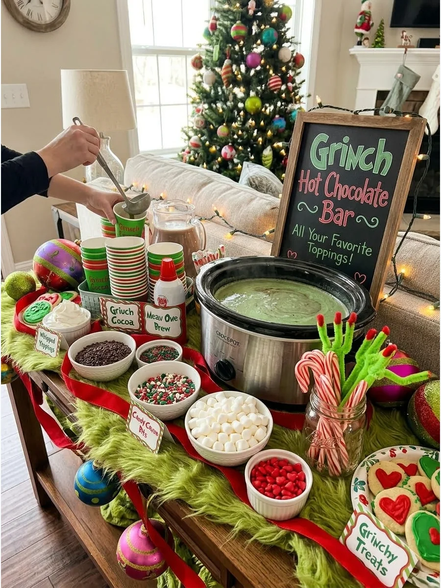 Grinch Hot Chocolate Bar support view 1